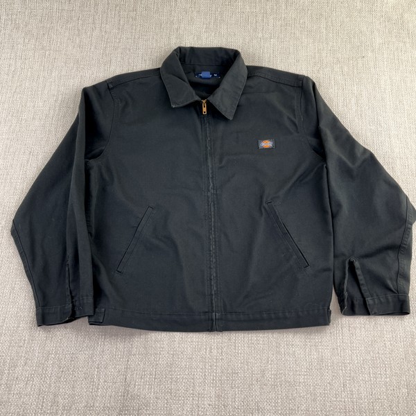 Dickies Eisenhower Work Jacket Mens Medium Black Full Zip Ro