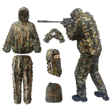 Ghillie Suit for Men - Complete Set with Full Face Mask & Gloves | Perfect fo...