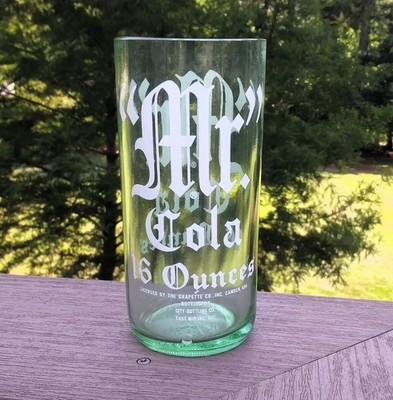 MR. COLA; ACL SODA BOTTLE; MADE INTO A DRINKING GLASS; (Up-cycled);
