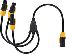 1 to 3 Outlet Ture1 Powercon Cable - 3FT 14AWG Powercon True1 Male to 3X Female