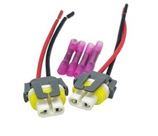 880 H27 PG13 2 Wire Pigtail Female Ceramic Fog Light Harness Bulb Socket
