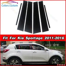 For Kia Sportage 2011-2016 Pillar Posts Door Piano Black Trim Decal Cover Kit