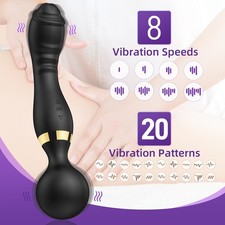 Rechargeable Handheld Massager Vibrator 3 colors 20 Speed Wand Massage Vibrating