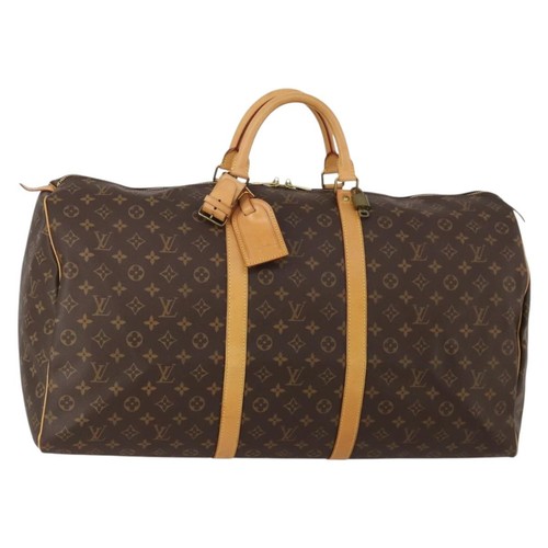LOUIS VUITTON Monogram Keepall 60 Boston Bag M41422 LV Auth 188943V