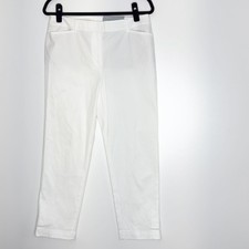 New Talbots Perfect Crop Slim Leg Button Hem Pants Women's Size 6