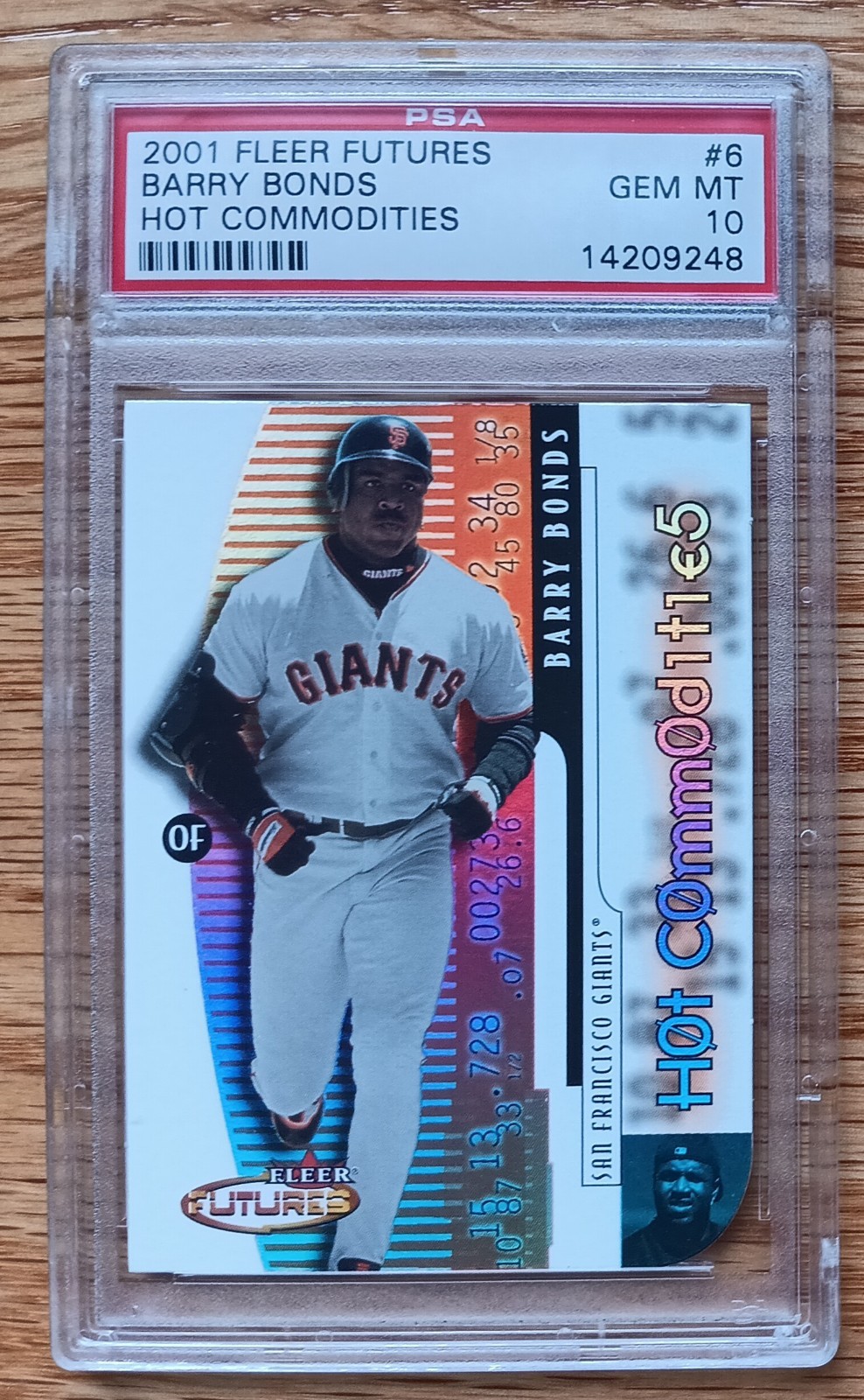 2001 Fleer Futures Hot Commodities #6 Barry Bonds SP Insert PSA 10 (pop 9)