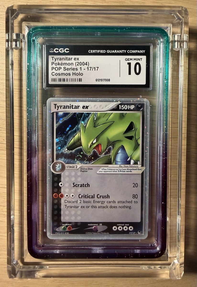 tyranitar ex pokemon card Pokémon Tyranitar ex 17/17 Cosmos Holo CGC 10 Gem Mint - pop 9 - Perfect  Swirl!