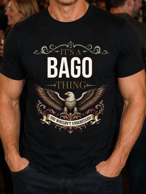 Bago Surname Eagle Men's T-Shirt Family History Gift S-5XL