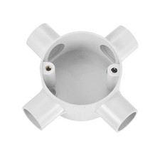 2Pcs 4 Way 20mm M4 x 0.7 PVC Conduit Box Junction Box for for Electronic Project