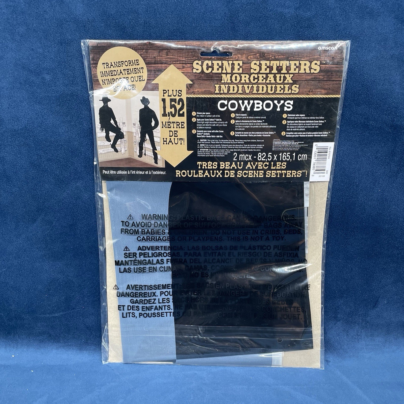 Silhouette Cowboys Scene Setter Add-On Wild Western Party Wall Decorating Kit