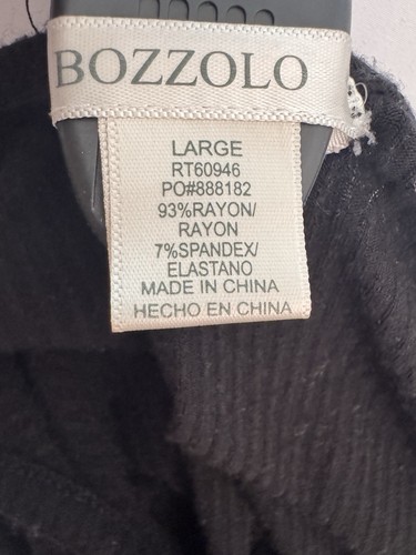 Body Bozzolo nero con spalline elastiche chiusura a scatto costine morbido rayon large - Foto 6 di 8