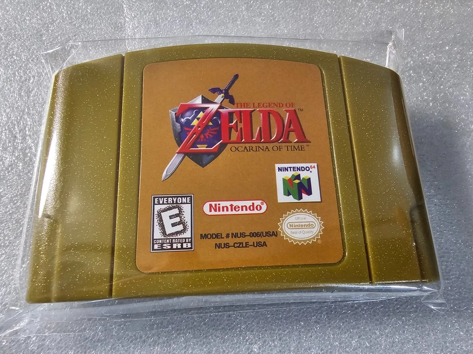 The Legend Of Zelda Ocarina Of Time (Nintendo 64, 1998) N64 Nintendo Gold Game - Image 2 of 4