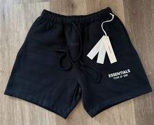 Essentials Fear Of God Soccer Fleece Shorts Jet Black Men  s Size XS NWT