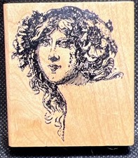 Art Nouveau Beautiful Woman Rubber Stamps Of America Vintage