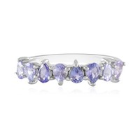 Cavill Tansanit Ring 925 Silber Platin Tropfen 1,008Ct Lila Damenring-