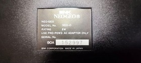 SNK NEO GEO AES Console System Set Boxed Controller AC Adapter Cable Manual Japa
