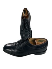 Bostonian Crown Windsor Size 7.5 M Black Mens Dress Lace Cap Toe Shoes 