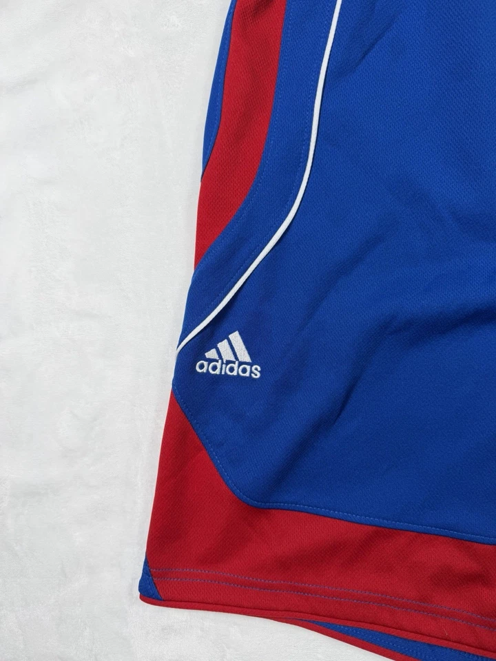 Adidas Kansas Jayhawks Blue Red Basketball Shorts NCAA Sz Large - Image 3 of 4