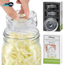 4 Pack of Fermentation Glass Weights with Easy Grip Handle for Great Wide Mouth