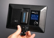 GVB Gear GVB ME116B Bi Color Slim On-Camera Light - With Charger and 2 Batteries