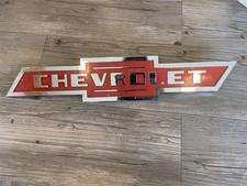 Vintage 1960s Chevrolet P10 P20 Red Bowtie Hood Emblem Badge 1895-39