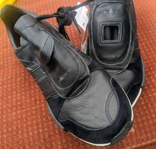 Adidas MICROPACER X R1 Boost NEW Black Leather Runners Walking~Mens sz 11