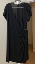 George Dress Black A-Line Wrap Special Occasion Flattering Women's XXL 20