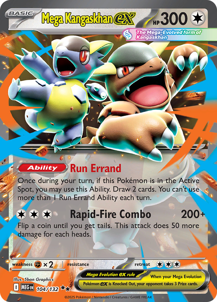 Mega Kangaskhan ex 104/132 - Mega Evolution - Pokemon TCG - Double Rare