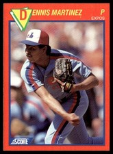 1989 Score Baseball's 100 Hottest Players Dennis Martinez Montreal Expos #13