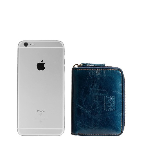 Vintage Full Top Grain Leather Wallet RFID Blocking Multi Card Case with Zipp... - Picture 2 of 9