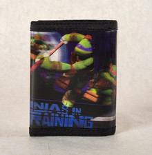 Teenage Mutant Ninja Turtles 3D Animated Wallet Black TMNT Zipper Nickelodeon