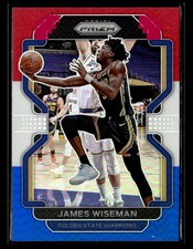 2020-21 Panini Prizm #268 James Wiseman Red, White and Blue Prizms Rookie card. rookie card picture