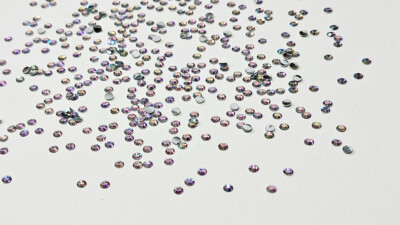 Jelly CRYSTAL AB/CHROM SS6/~2mm NON HOTFIX Rhinestones Kleben Irisierend RESIN