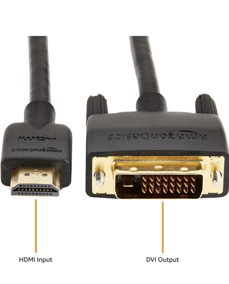 Amazon Basics HDMI to DVI Adapter Cable, Black, 3 Feet, 1-Pack 3 ft New - Image 4 of 4