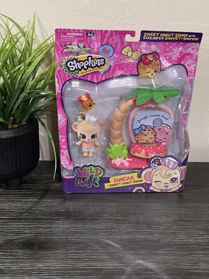 Shopkins Wild Style Shoppet DUNCAN Sweet Donut Swing Playset Monkey Pet New