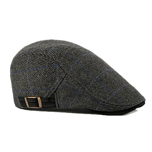 Men Newsboy Cap Beret Winter Flat Hat Peaked Ivy Cap Golf Driving Warm Hat - Picture 11 of 15