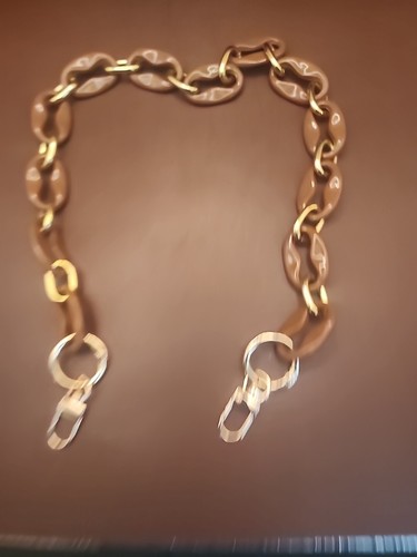Purse Chain Brown and Gold 24 inches - Picture 3 of 4