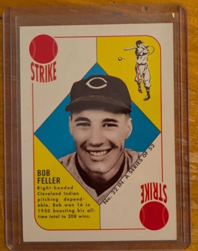1997 Topps Stars Rookie Reprints #4 Bob Feller 1951 Red Backs #22 RC Indians
