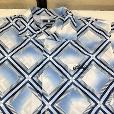 VINTAGE 1990s 90s Y2K SOUTHPOLE BUTTON UP FRONT SHIRT Mens L Blue Hip Hop