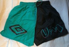 Vintage Umbro Shorts for Soccer, Swim - Adult S, Green and Black