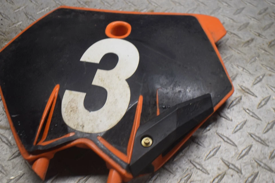 C3-3 FRONT PLASTIC TAG NUMBER PANEL KTM 250 SXF DIRT BIKE 2008 FREE SHIP - Image 2 of 4