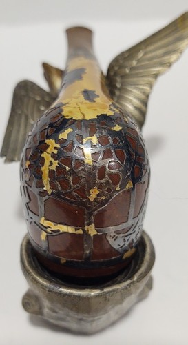 Vintage Sterling Silversmith Overlay Smoking Pipe - Horse Design - Picture 6 of 8