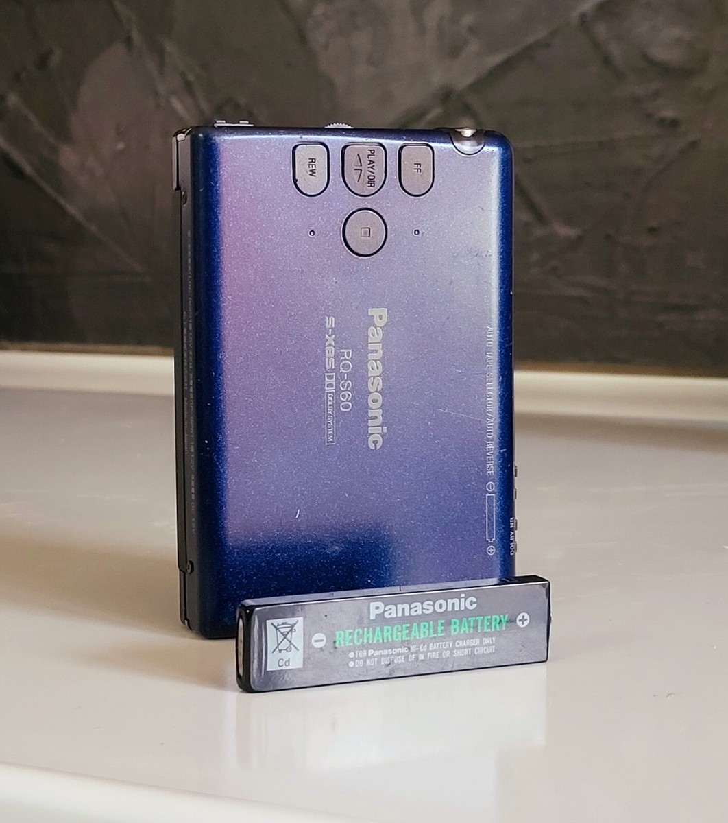 Blue Panasonic RQ-S60 Slim Walkman cassette player Fully
