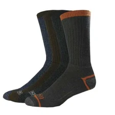 Dickies 4 Pairs Assorted Comfort Crew Mid-Weight Work Socks Mens 6-12 Reinforced