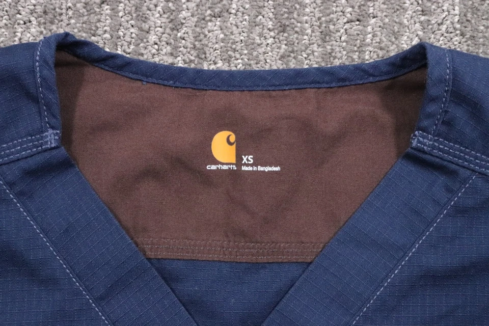 Carhartt Ripstop Utility Scrub Top Extended Motion Range Short Sleeve Men's XS - Image 4 of 4