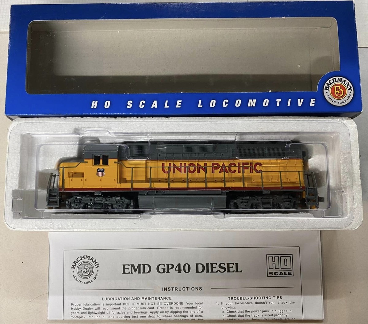 Bachmann HO 63501 Gp40 Union Pacific Diesel Locomotive DC for sale