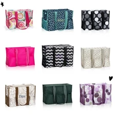 Thirty One Organizing Zip Top Utility Mummy Shoulder tote Storage Bag 31 gift
