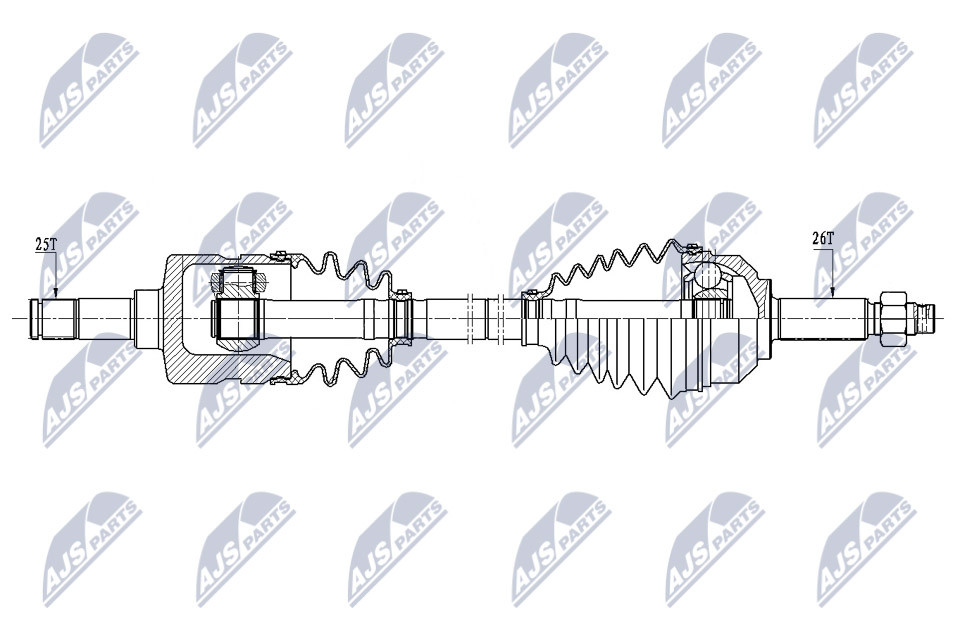 NPW-CH-104 NTY Drive Shaft for CHRYSLER