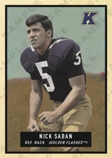Nick Saban Custom Art Football Card 1951 Topps Magic Design Kent State Alabama