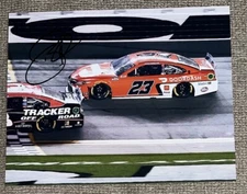 Darrel Bubba Wallace Signed 8x10 Photo - DoorDash Car on Track NASCAR COA